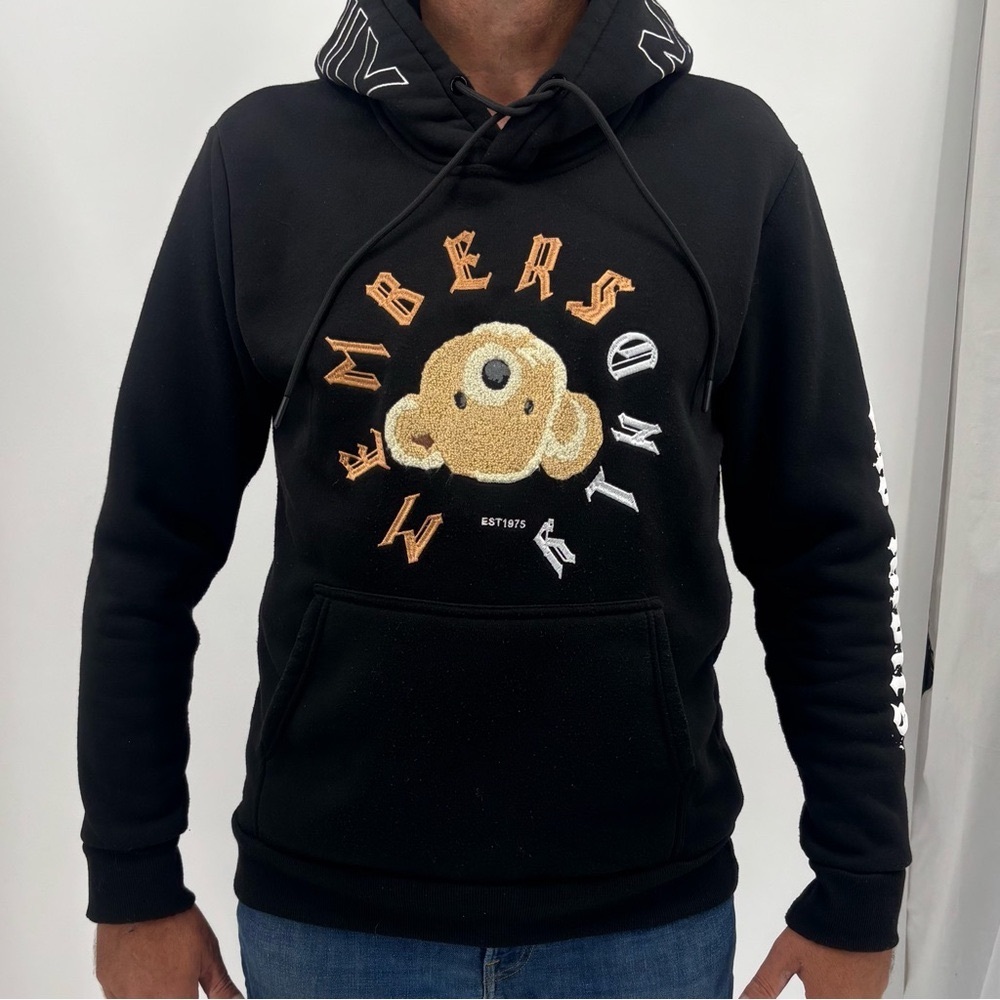 Members Only Streetwear Embroidered Bad Habits Teddy Bear Logo Sweatshirt Hoodie